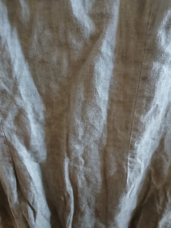 LINA TOMEI sage green sequin linen shift mini dress - Picture 5 of 7